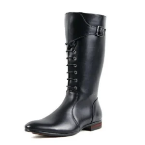 Botas Martin de cuero sintético con cremallera y hebilla para hombre