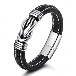 Pulsera tejida punk para hombre